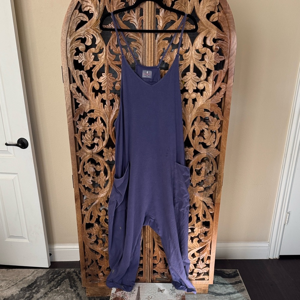 Free People Blue Jumpsuit